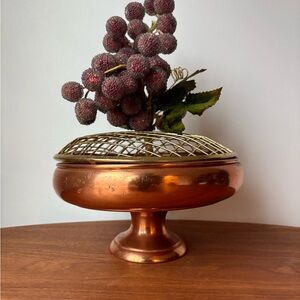 Elegant Copper and Gold Vase